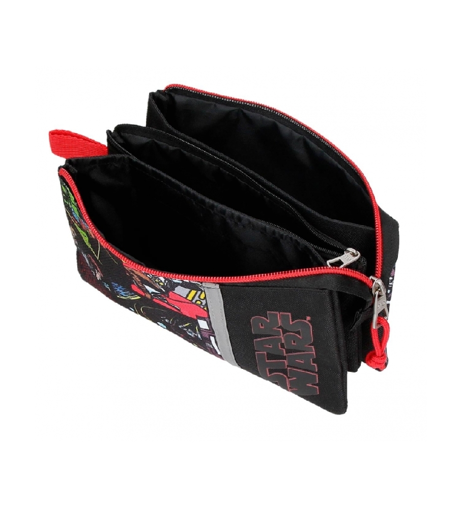 Estojo para lápis Joumma Bags Star Wars Galactic Team, três compartimentos, preto