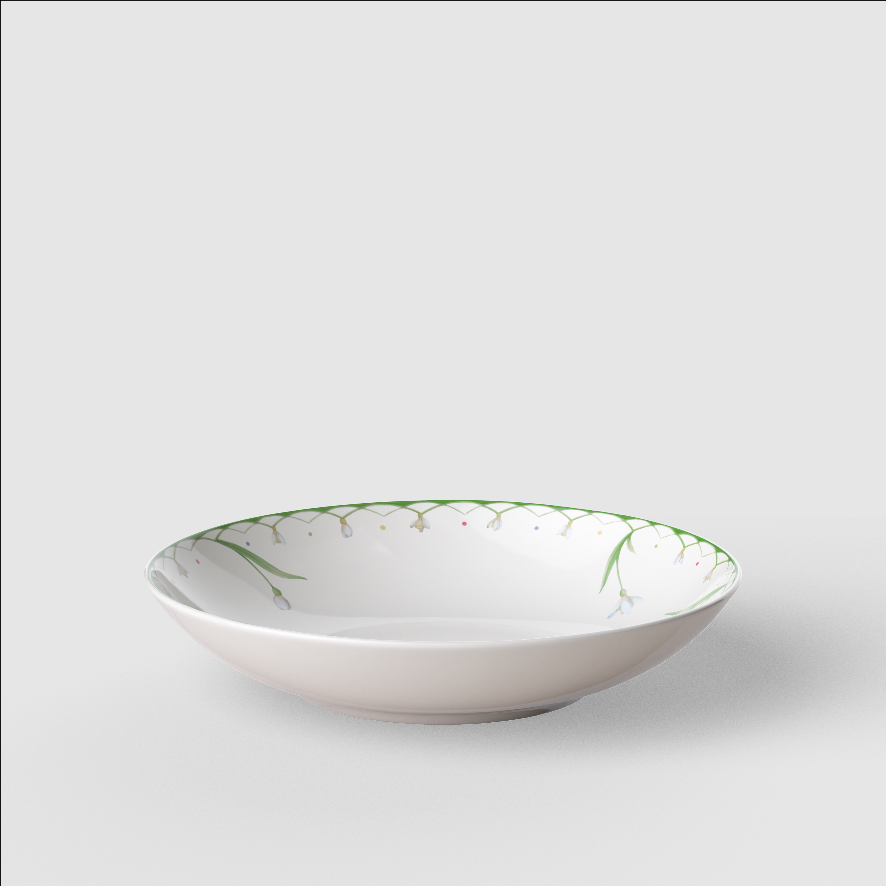 Colourful Spring Bowl Green, 20.3 oz, Premium Porcelain