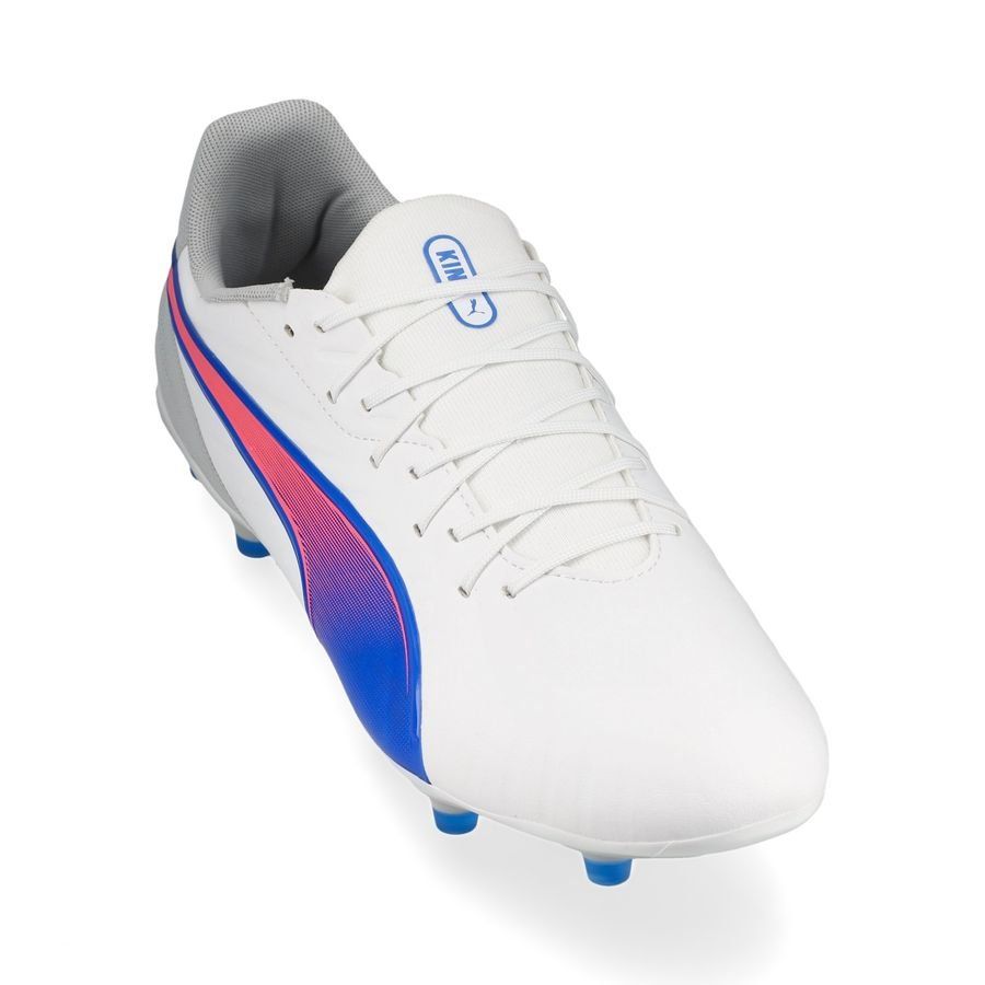 PUMA King Match FG/AG Formula - Blanc/Bleu/Flat Light Gray