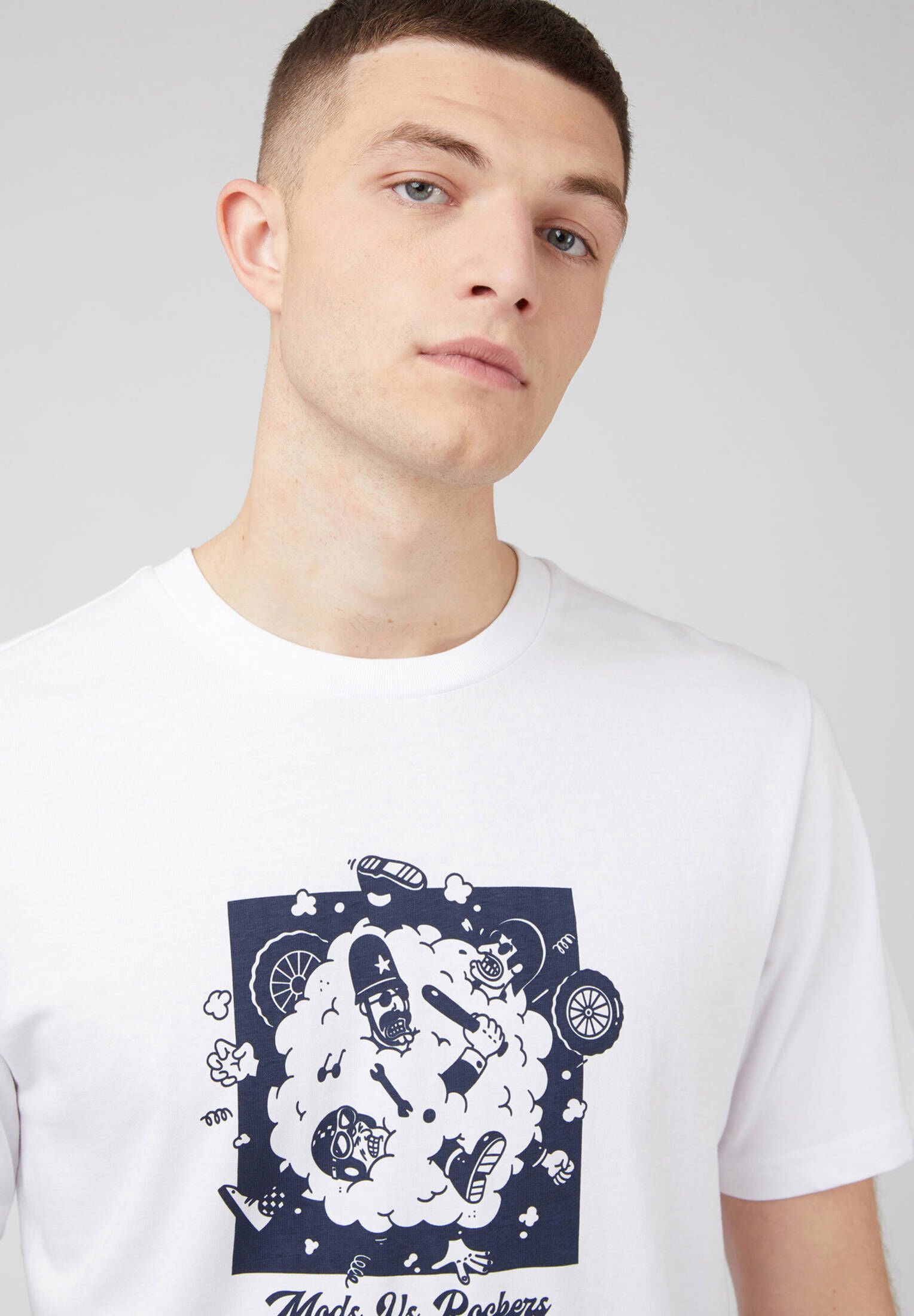 Ben Sherman| Herren T-Shirt Mods V Rockers
