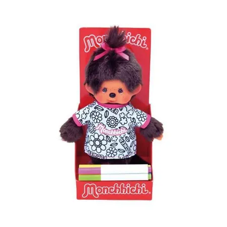 Sekiguchi Monchhichi mit T-Shirt zum Ausmalen inklusive Stifte, ca. 20 cm