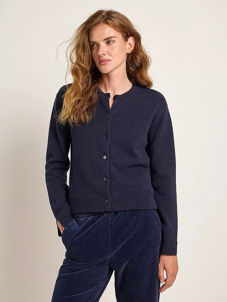 LANIUS Strickjacke Boxy Fit dunkelblau