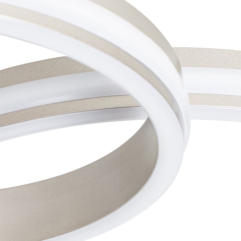 Plafondlamp staal incl. LED 3-staps dimbaar 4-lichts - Navara