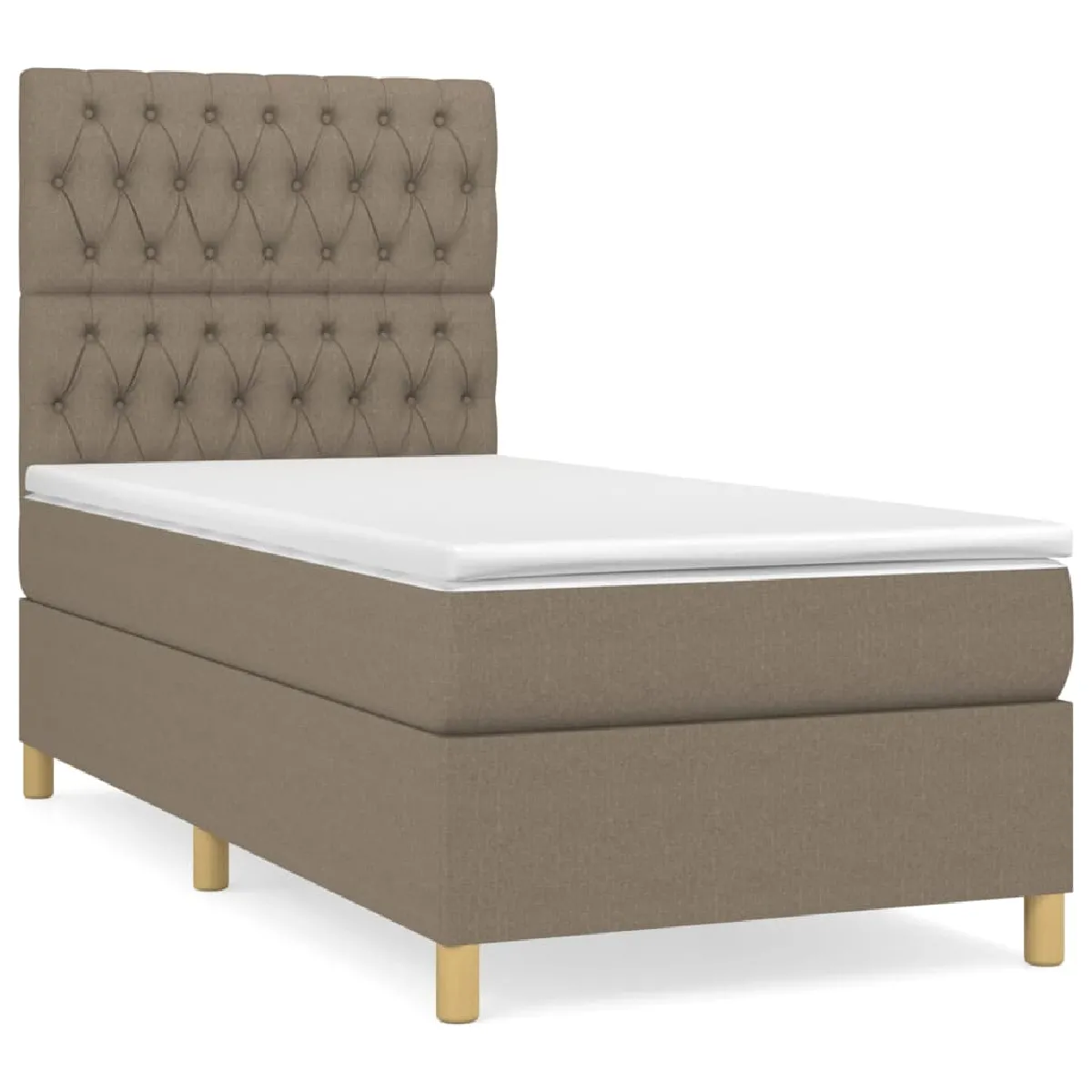 vidaXL Sommier à lattes taupe 90x200 cm