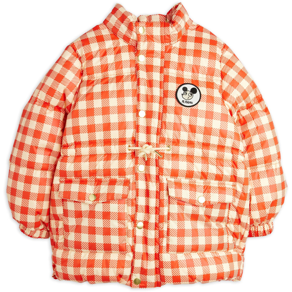 Køb Mini Rodini Red Ritzratz Patch Gingham AOP Heavy Puffer