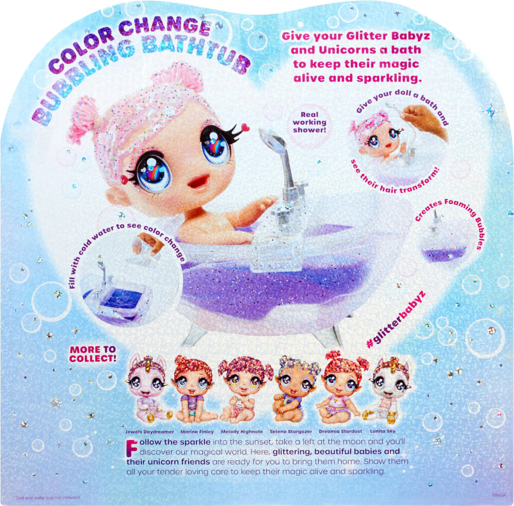 Glitter Babyz Color Change Bubbling Bathtub