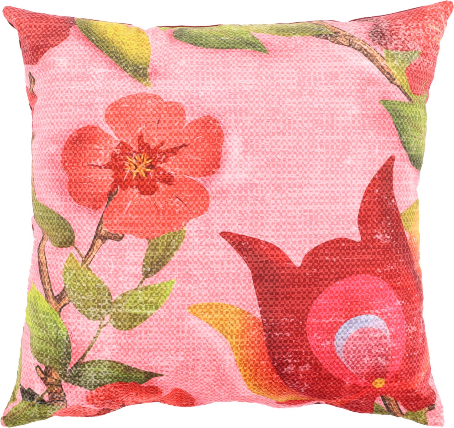 Sierkussen Kelk roze / rood 45 x 45 cm