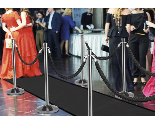 Zwart antislip tapijt 200x90 cm
