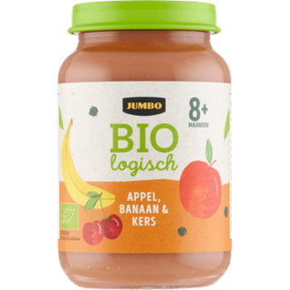 Jumbo Biologisch Babyvoeding Appel, Banaan & Kers 8+ Maanden 190 g