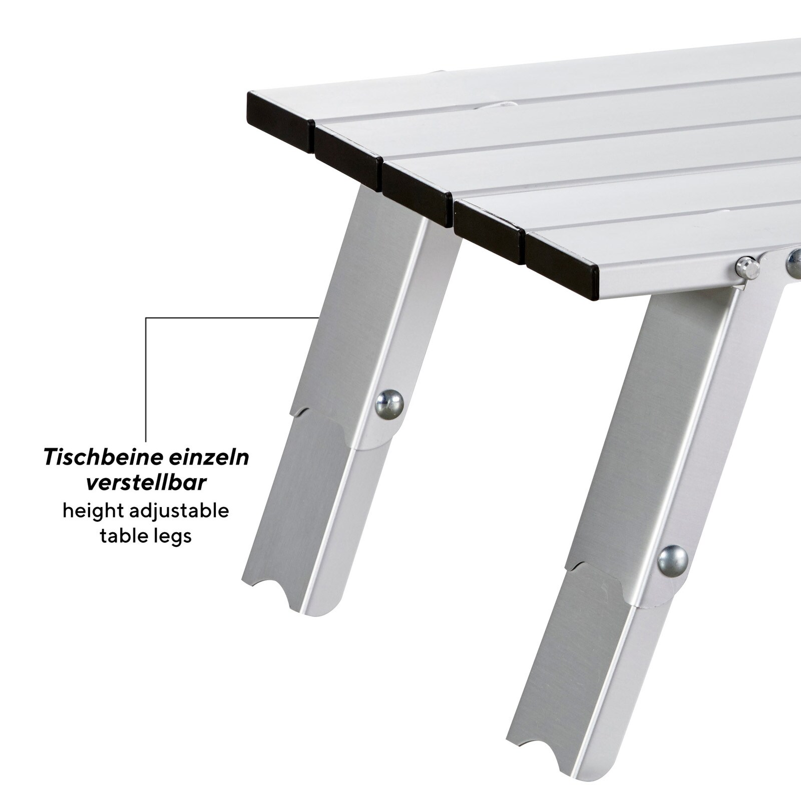 UQUIP Campingtisch Handy Mini Camping Angel Tisch Faltbar Verstellbar Leicht Alu
