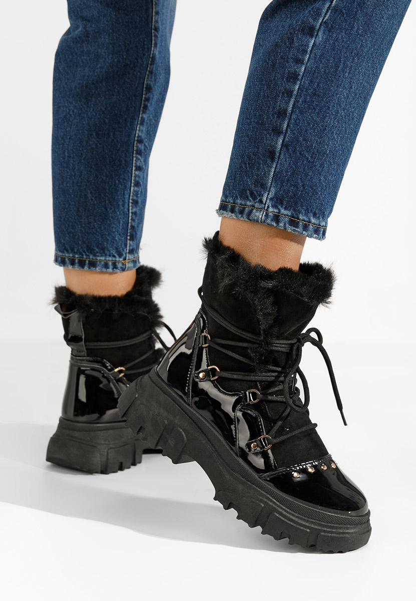 Bottines doublées femme noires Salma