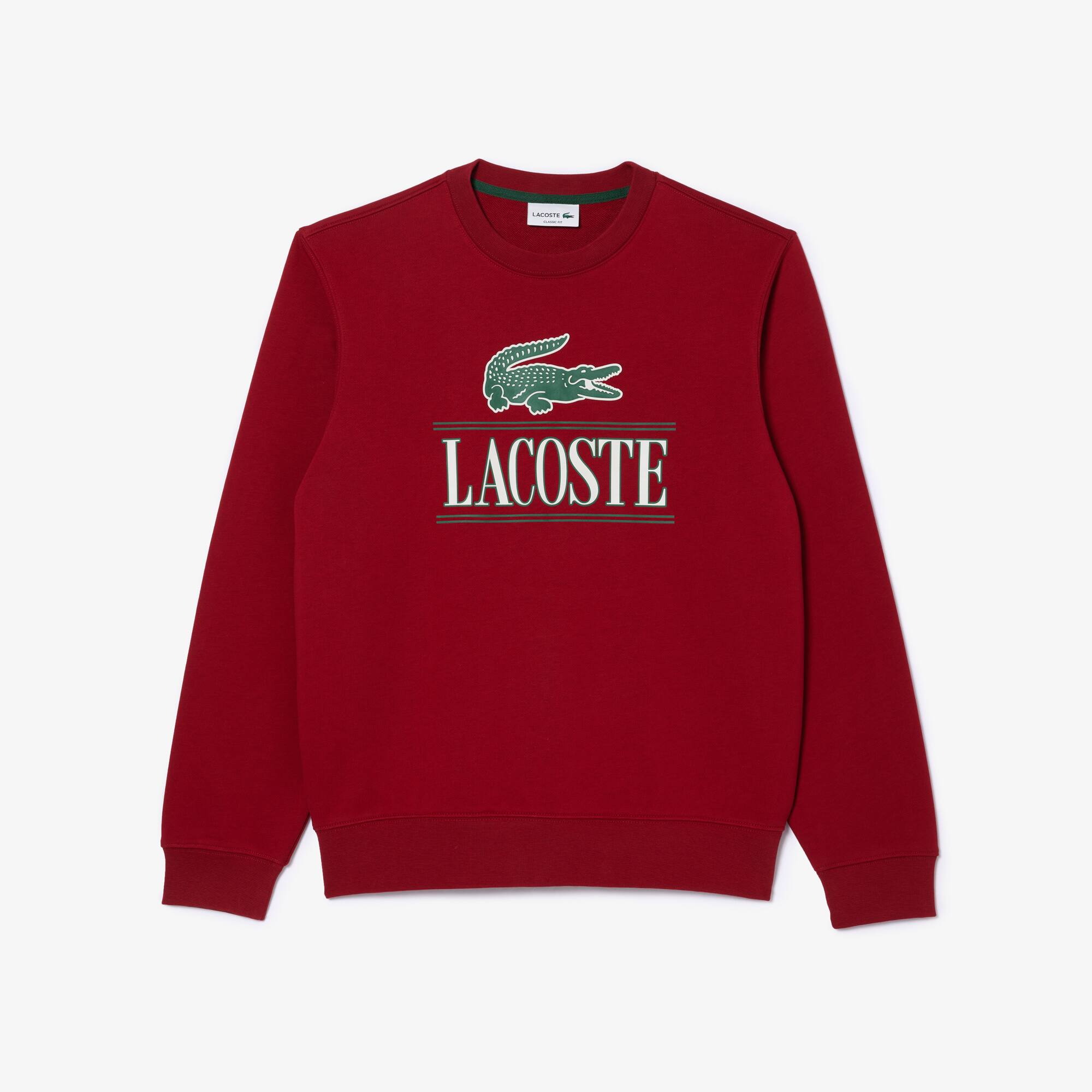 Jogger Sweatshirt aus Baumwoll-Fleece mit Logo Sweatshirts - Rot - Lacoste - Unisex