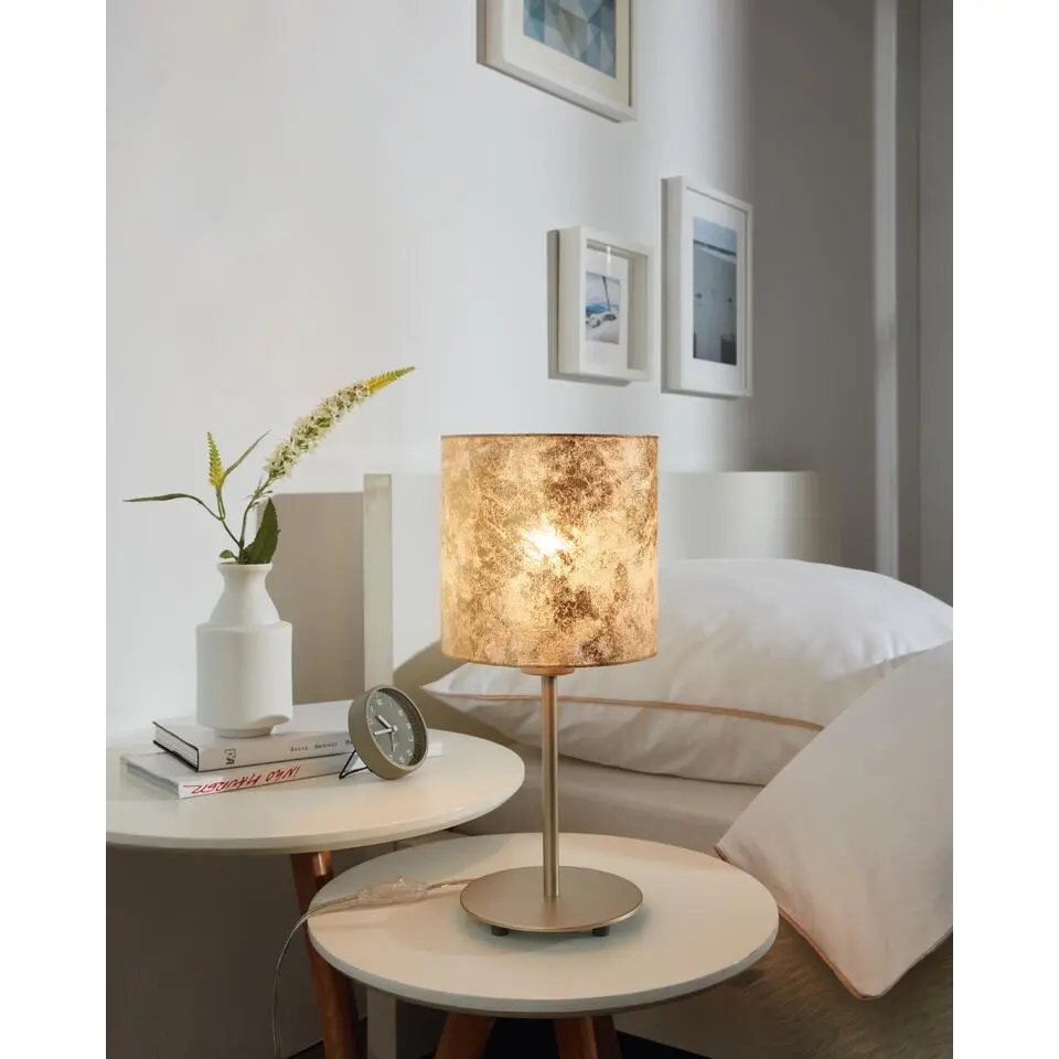 EGLO Viserbella Tafellamp - E27 - 40 cm - Champagne/Goud