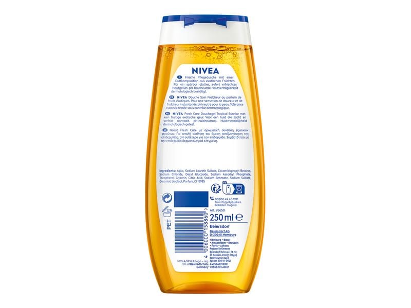 NIVEA Duschgel Tropical Sunrise 250 ml Exotisches Gefühl unter der Dusche