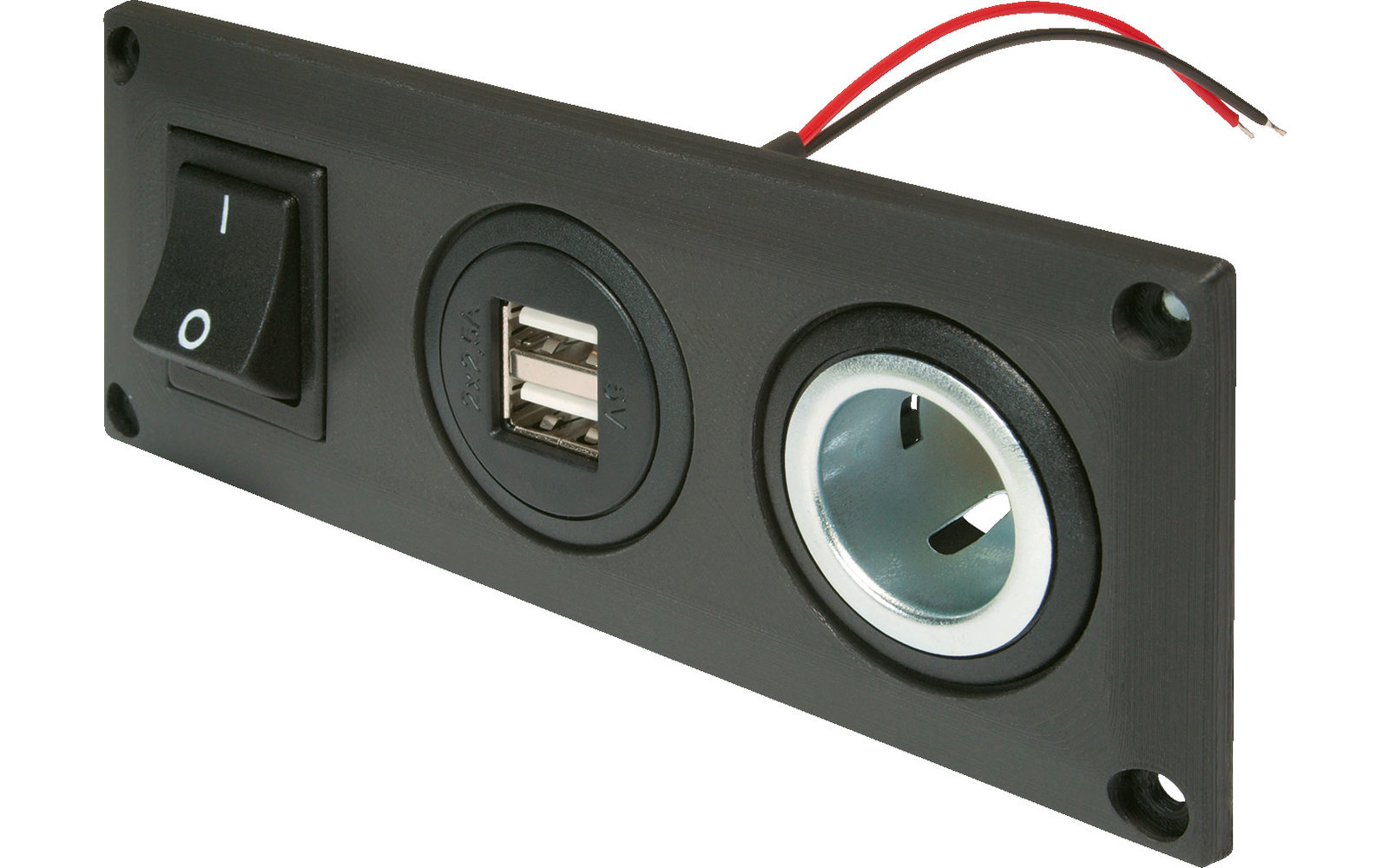 Pro Car Einbausteckdose mit USB-C/A Doppelsteckdose
