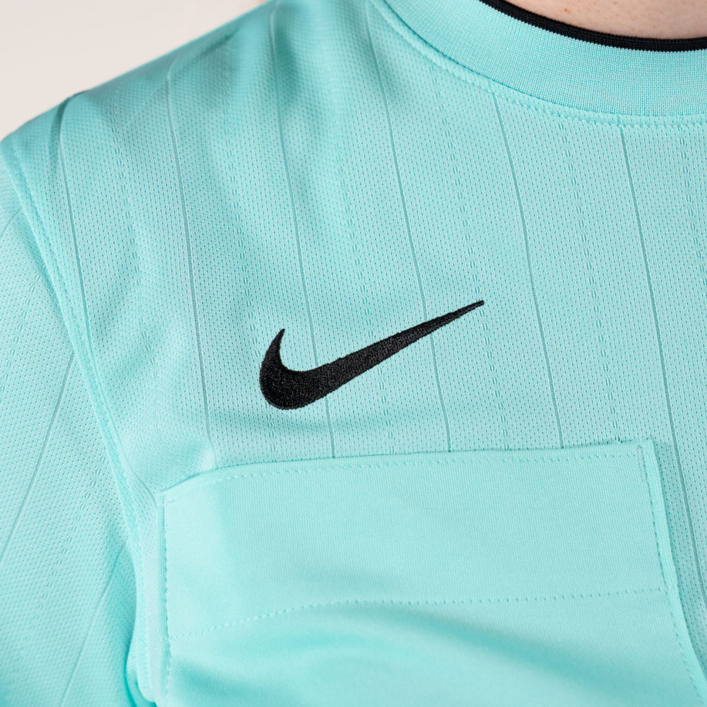 Nike KNVB Scheidsrechtersshirt 2024-2026 Lange Mouwen Dames Turquoise Zwart