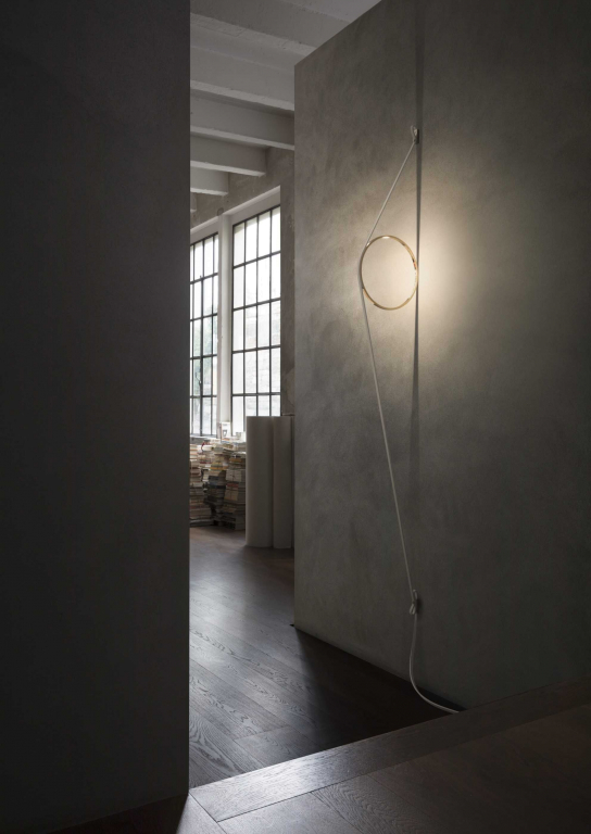 Flos Wirering wandlamp LED grijs/goud