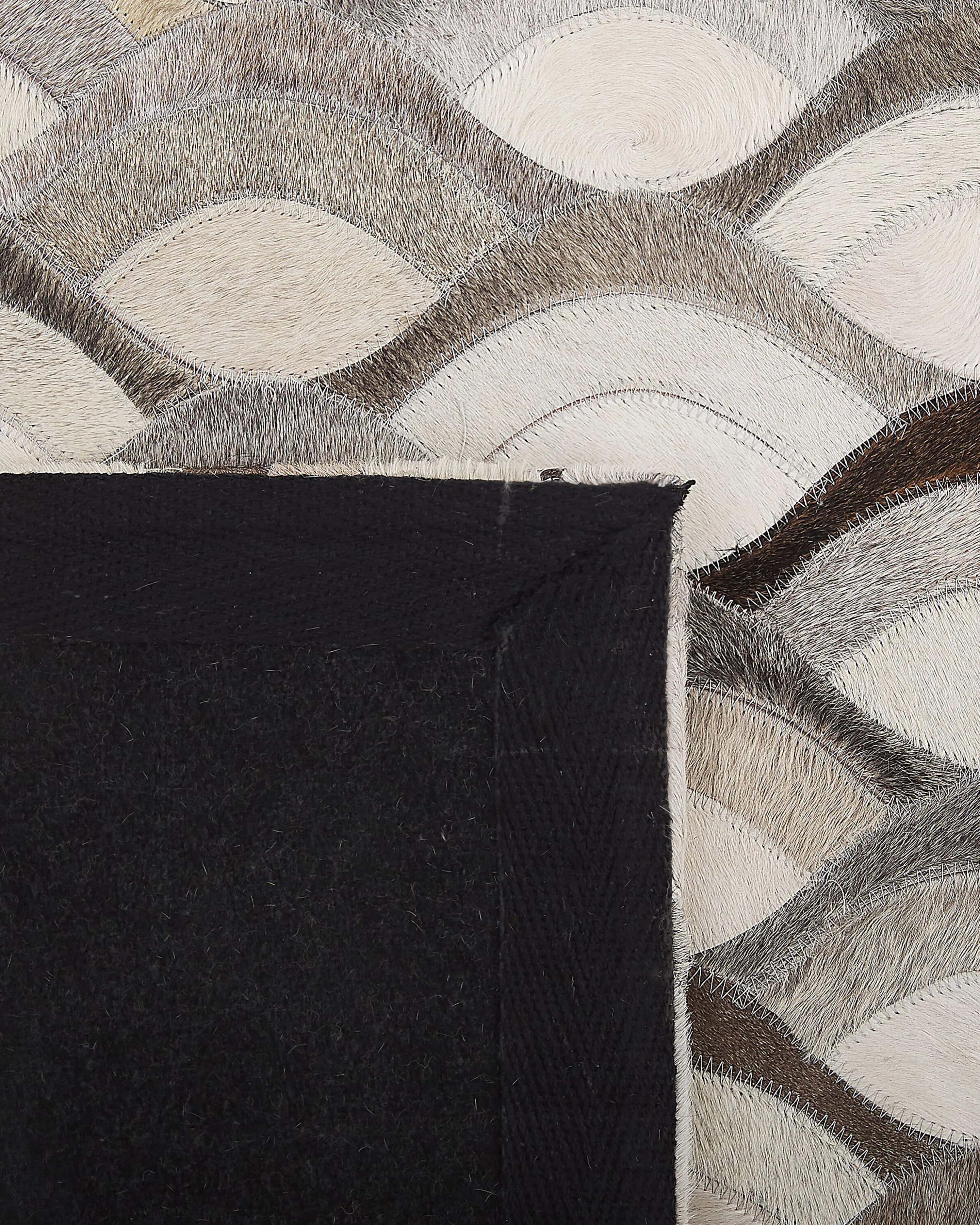 Vloerkleed KIRCA Beige 160 x 230 cm Leer