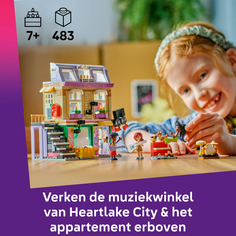 LEGO Friends muziekwinkel en appartement 42653