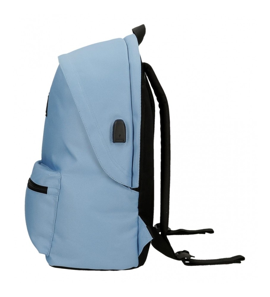 Mochila para computador Pepe Jeans Aris Colorful com dois compartimentos, azul