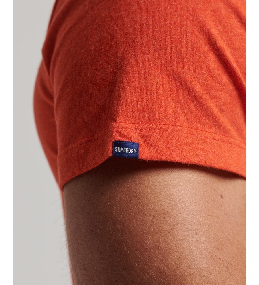 Camiseta Superdry Essential de algodão orgânico com decote em V - Laranja