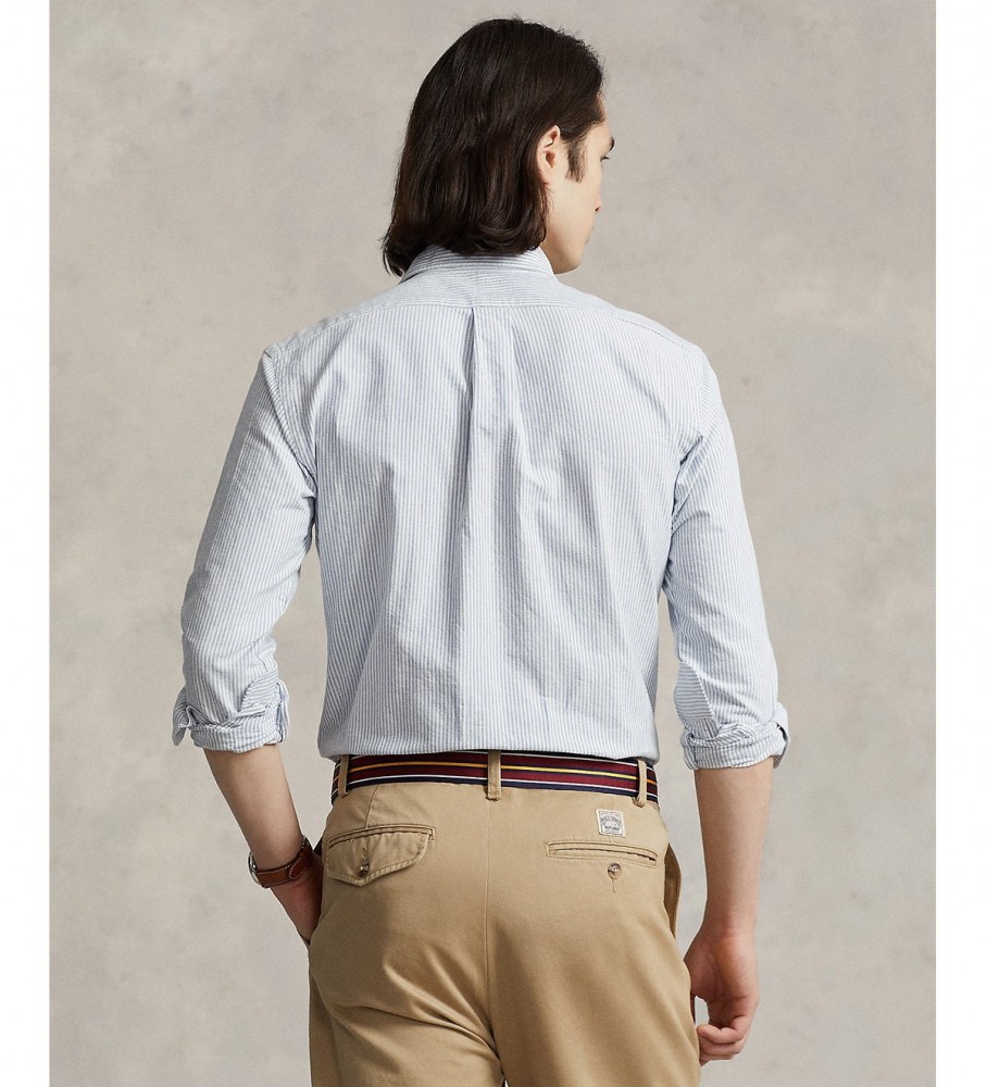 Camisa Oxford Ralph Lauren Custom Fit azul