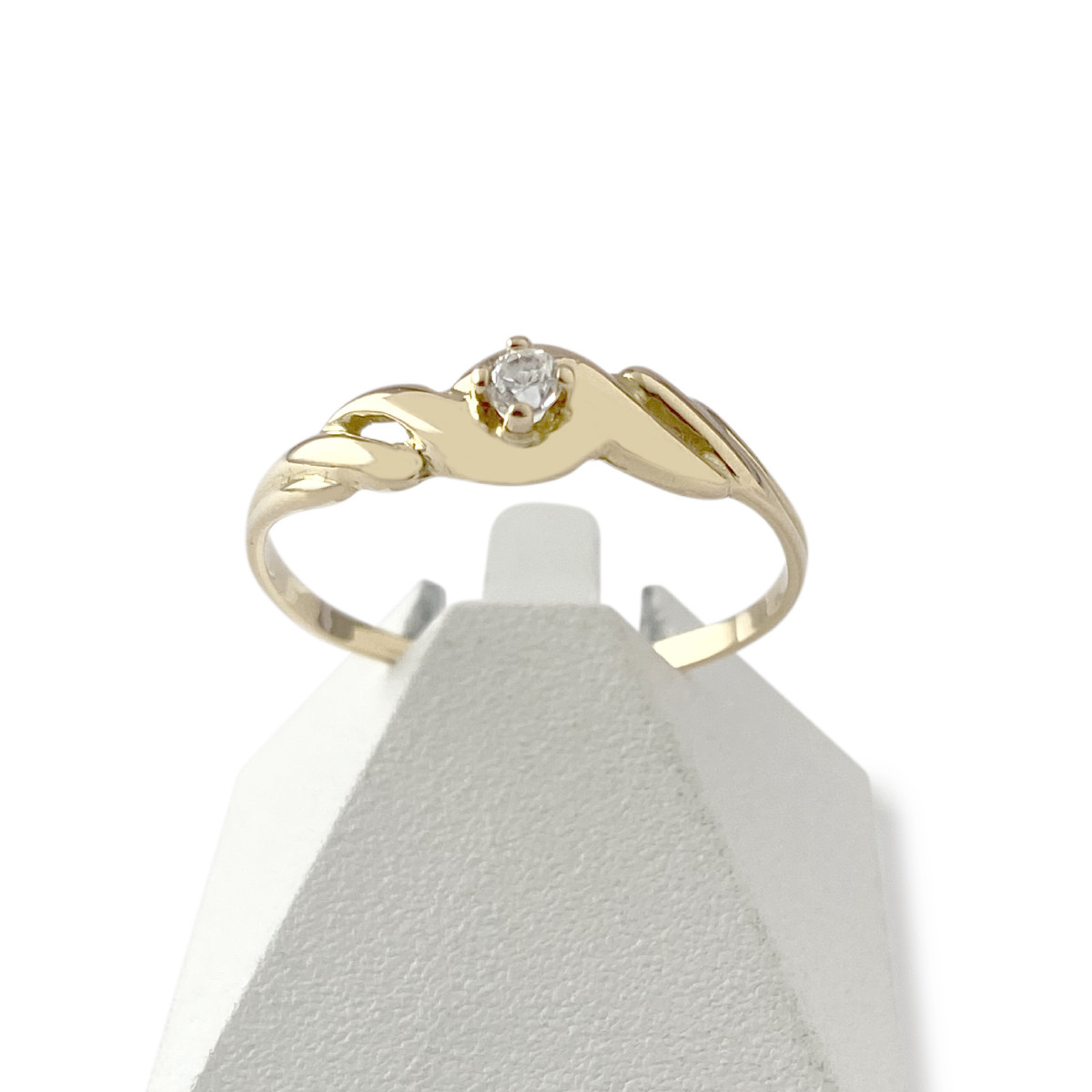 Bague d'occasion or 750 jaune zirconia