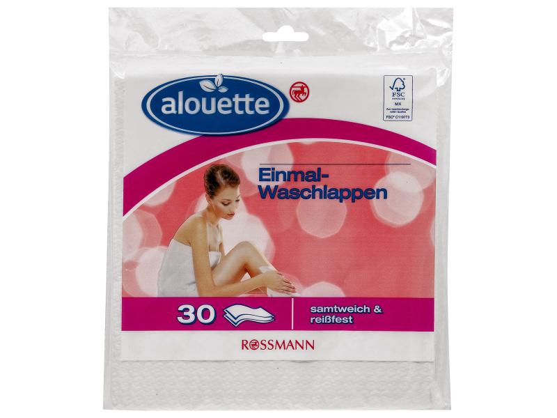 alouette Einmal-Waschlappen 3 x 30 Stück Einweg-Waschlappen