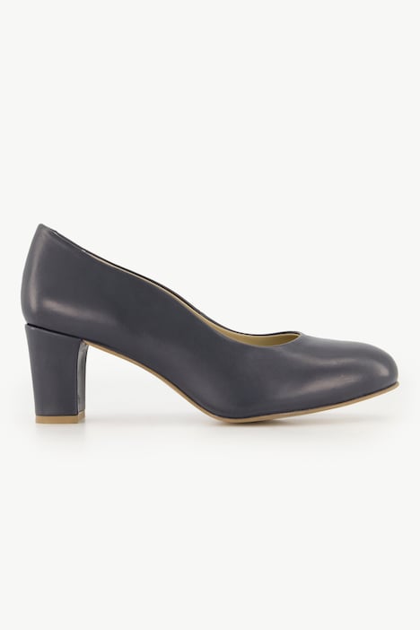 Leder-Pumps, Wellenschnitt, Weite H