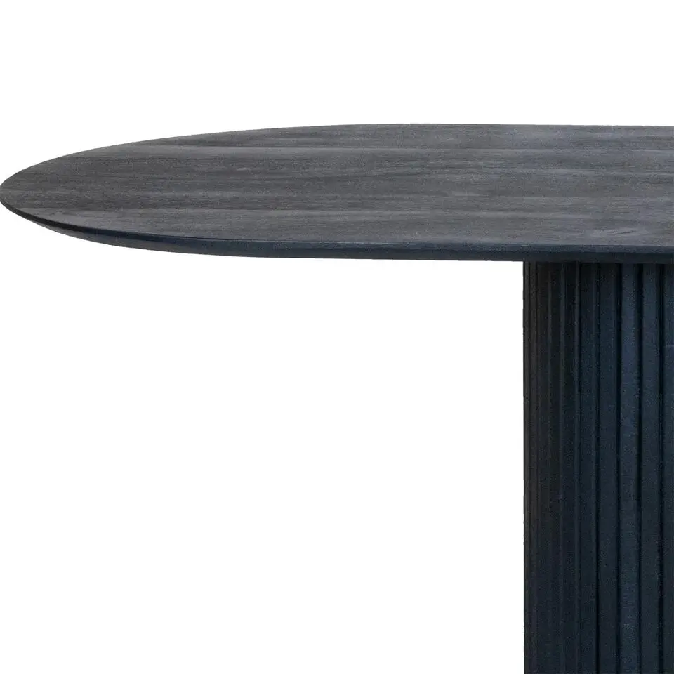 Eettafel Ovaal 200cm - Zwart - Hout - Eettafel Ava