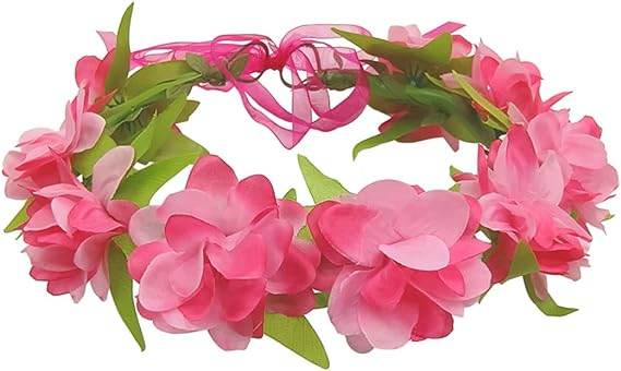 Haar Blumenkranz Party Accessoire Rosen Haarband für Hochzeit / Junggesellinnenabschied - Pink