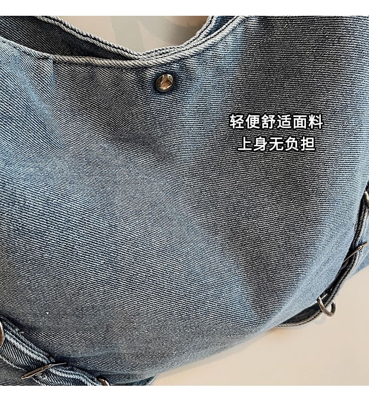 Hikuozy - Effen denim tas