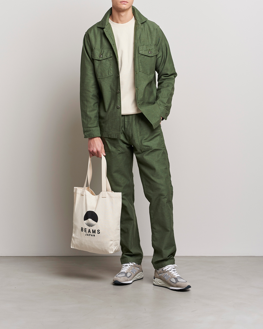 orSlow Slim Fit Original Sateen Fatigue Pants Green