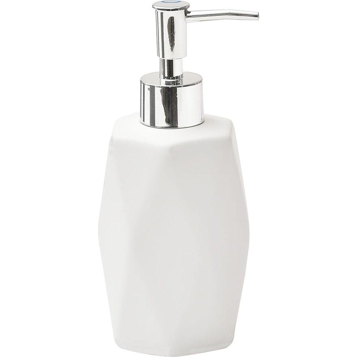 DISTRIBUTEUR A SAVON GRES FORME LOSANGE BLANC