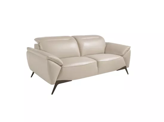 Canapé 2 places en cuir gris taupe 6131 ANGEL CERDA