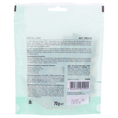 360° Veterinary Nutrition Dog Vet+ Treats Dental Care 70g