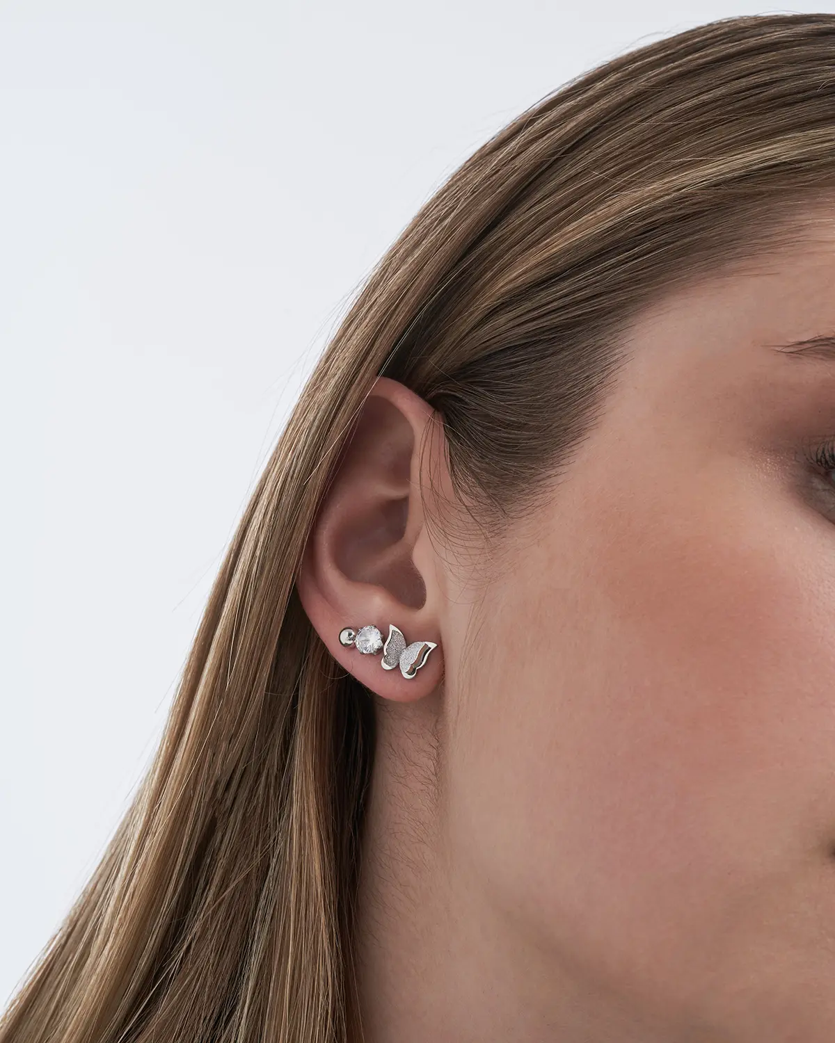 Ohrstecker-Set - Steel Shine