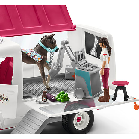 Schleich 42439 mobil dyrlæge med føl