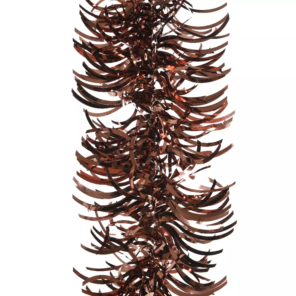 Guirlande de Noël (D10 cm) ondulée Alpine Rouge brun