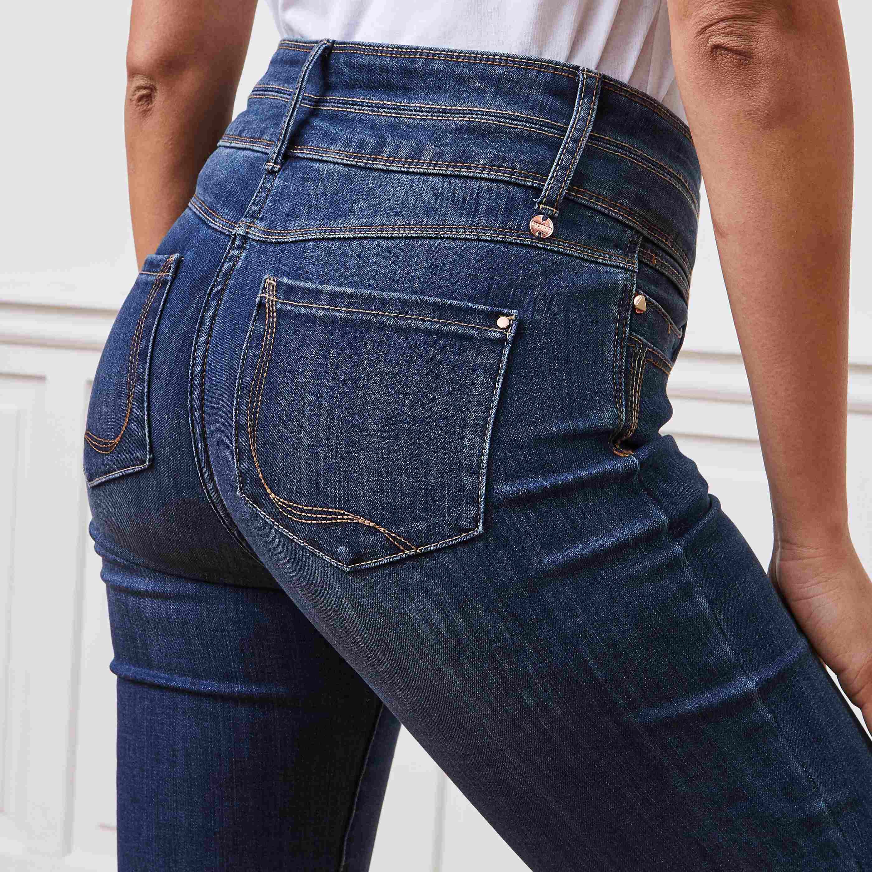 Jean droit taille haute ROME femme - STONE