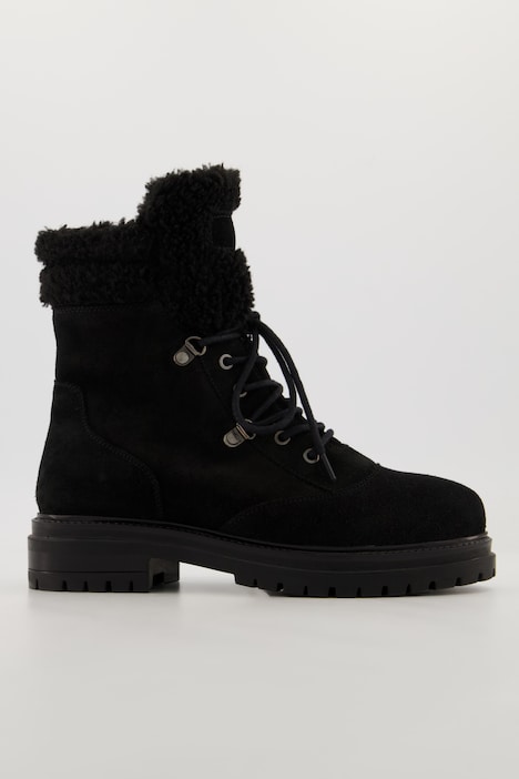 Lederboots, Teddyfleece-Futter, Wechselfußbett, Weite H