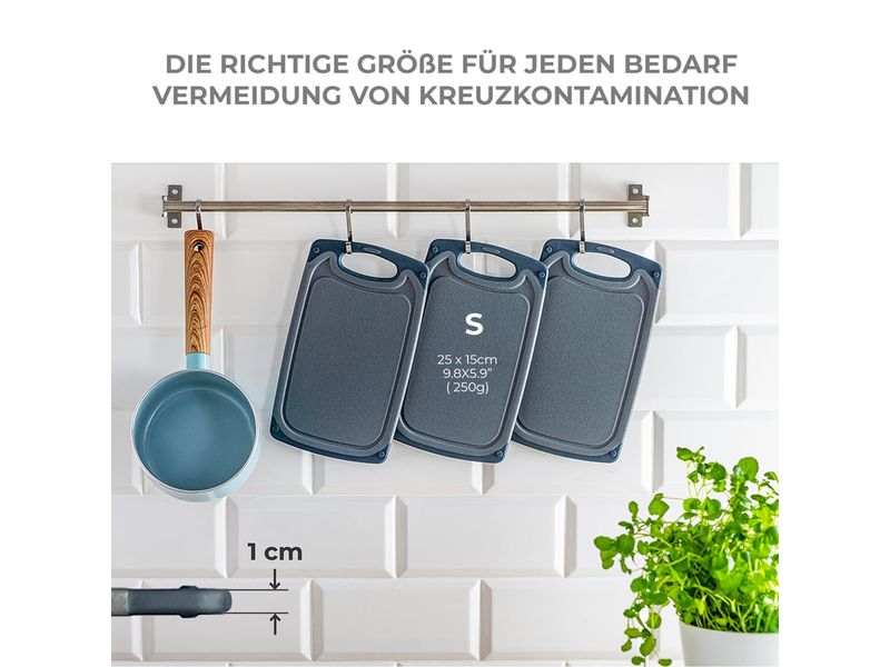 Exitoso Schneidebrett 15 cm  x 25 cm BPA freies 6er Set