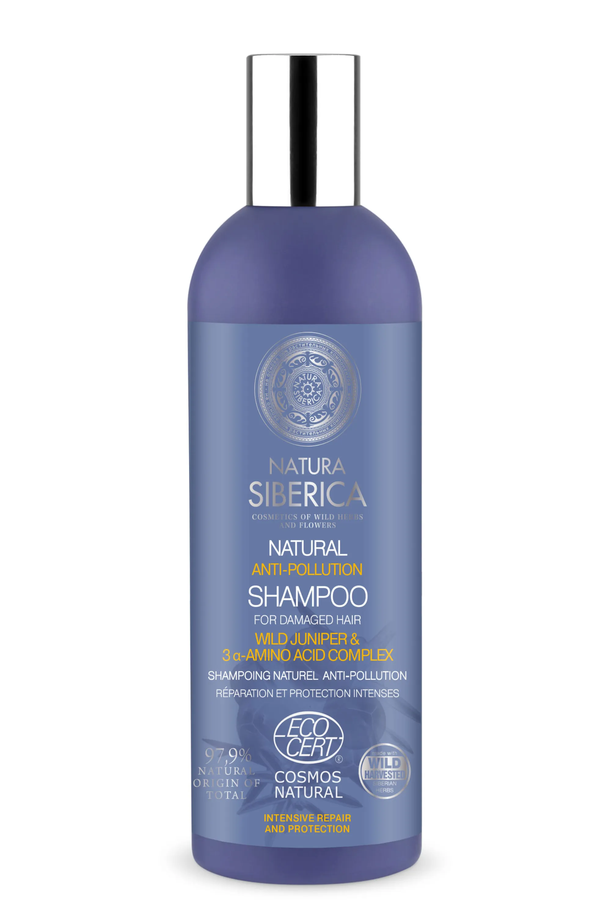 Natura Siberica Shampoing pour cheveux abîmés anti-pollution-270 ml