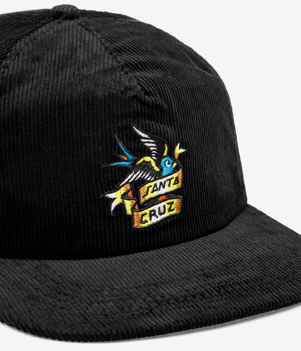 Santa Cruz Sommer Sparrow 5 Panel Cap (black cord)