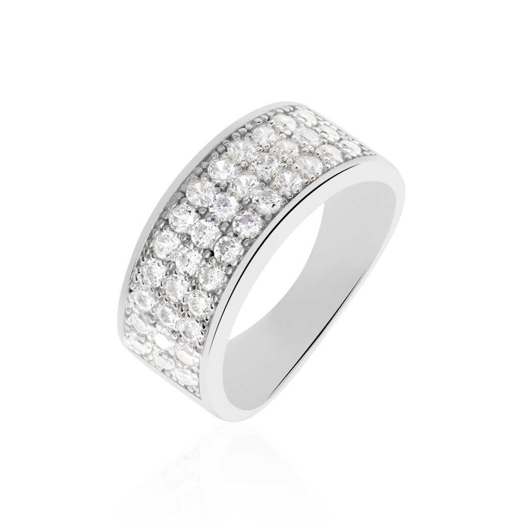 Bague Cecelia Argent Blanc Oxyde De Zirconium