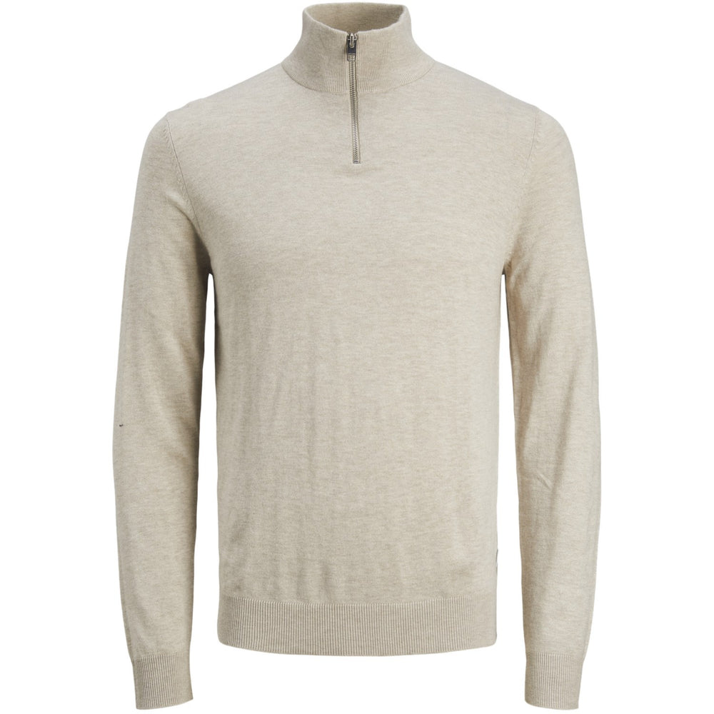 Køb Jack & Jones Junior Oatmeal Melange Jjeemil Strik Half Zip Noos Jnr