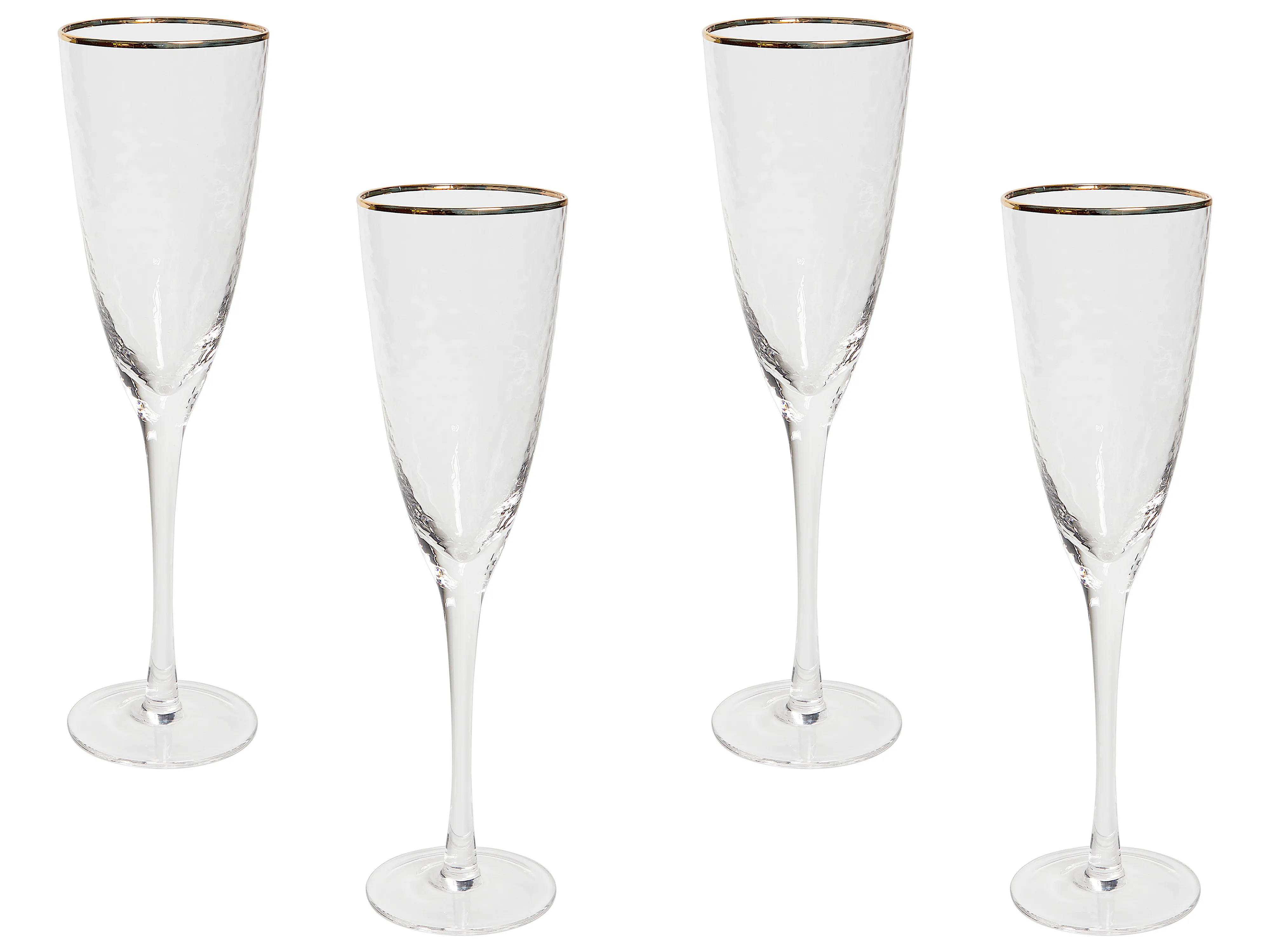 Set van 4 champagneglazen TOPAZ 250 ml Transparant