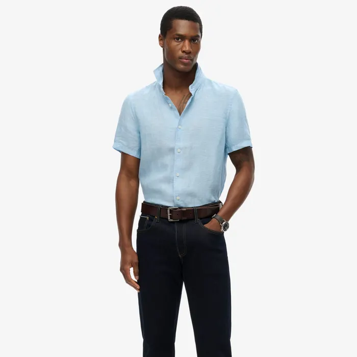 Superdry Vacation Linen SS Overhemd Heren