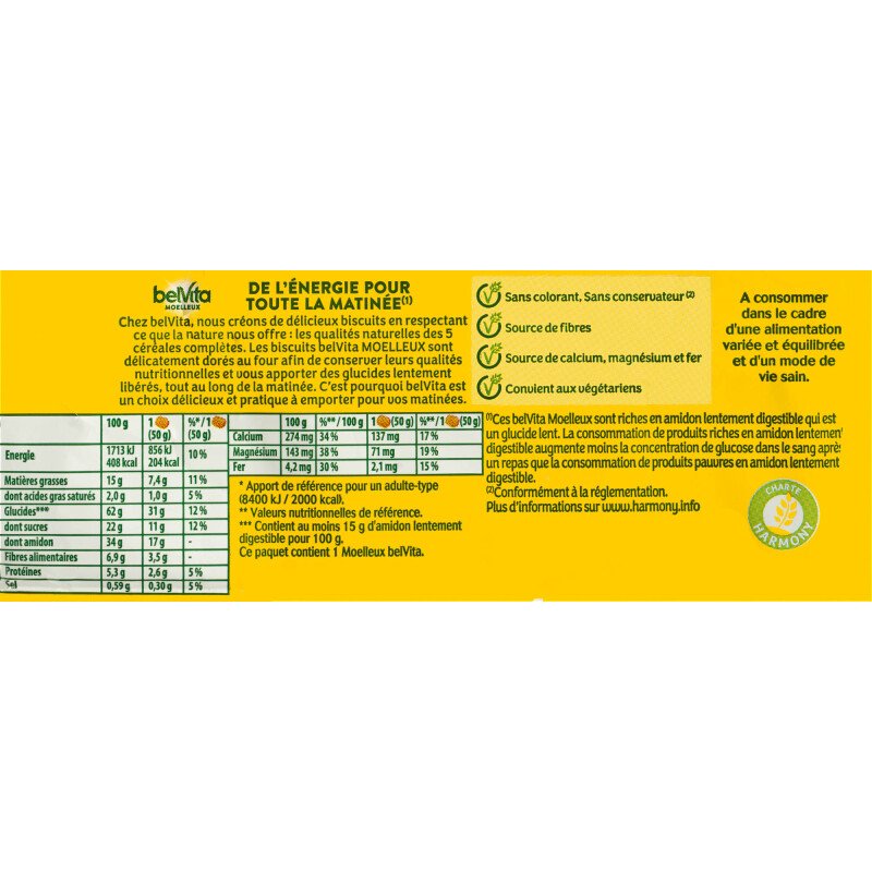 Belvita Le Moelleux Coeur gourmand choco noisettes Lu - 50 g