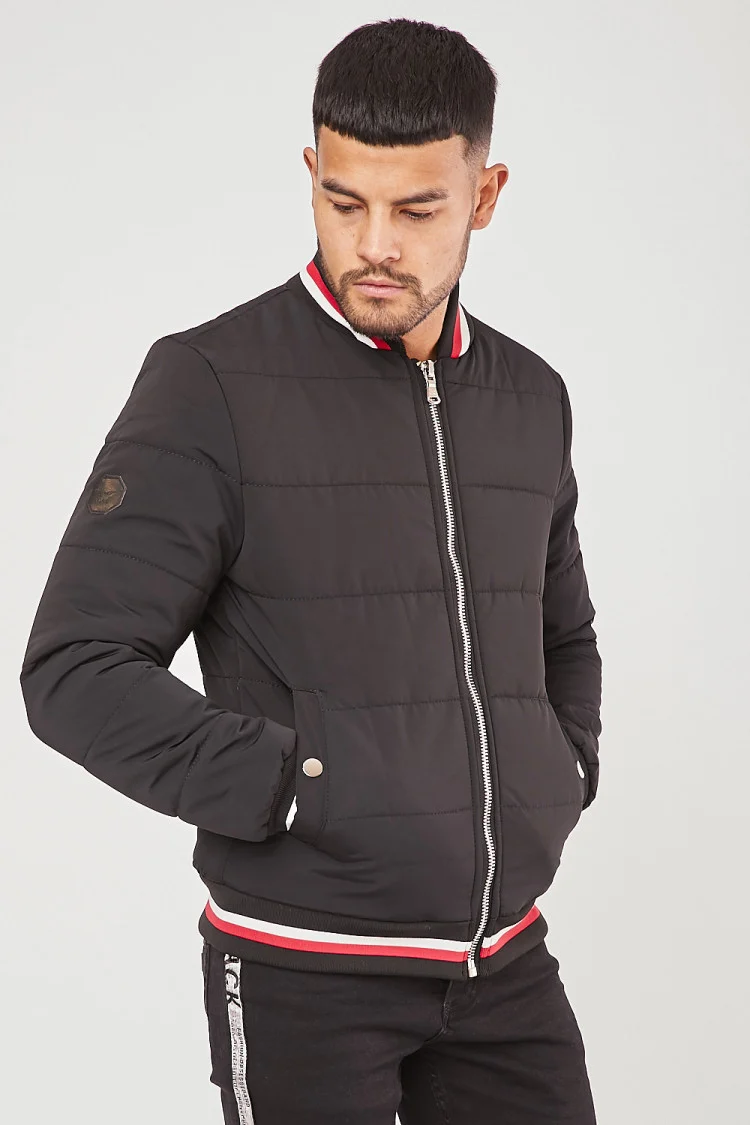 Bomber noir à bandes Project X